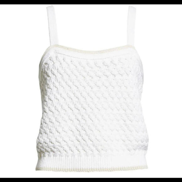 VERONICA BEARD cream Imelda knit tank top - Picture 4 of 7
